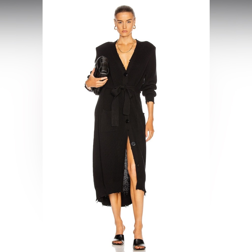 Ser.o.ya Seroya Amanda Sweater Dress Duster Cardigan XS Black